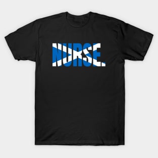 Scottish Nurse With Saltire - Nursing in Scotland T-Shirt